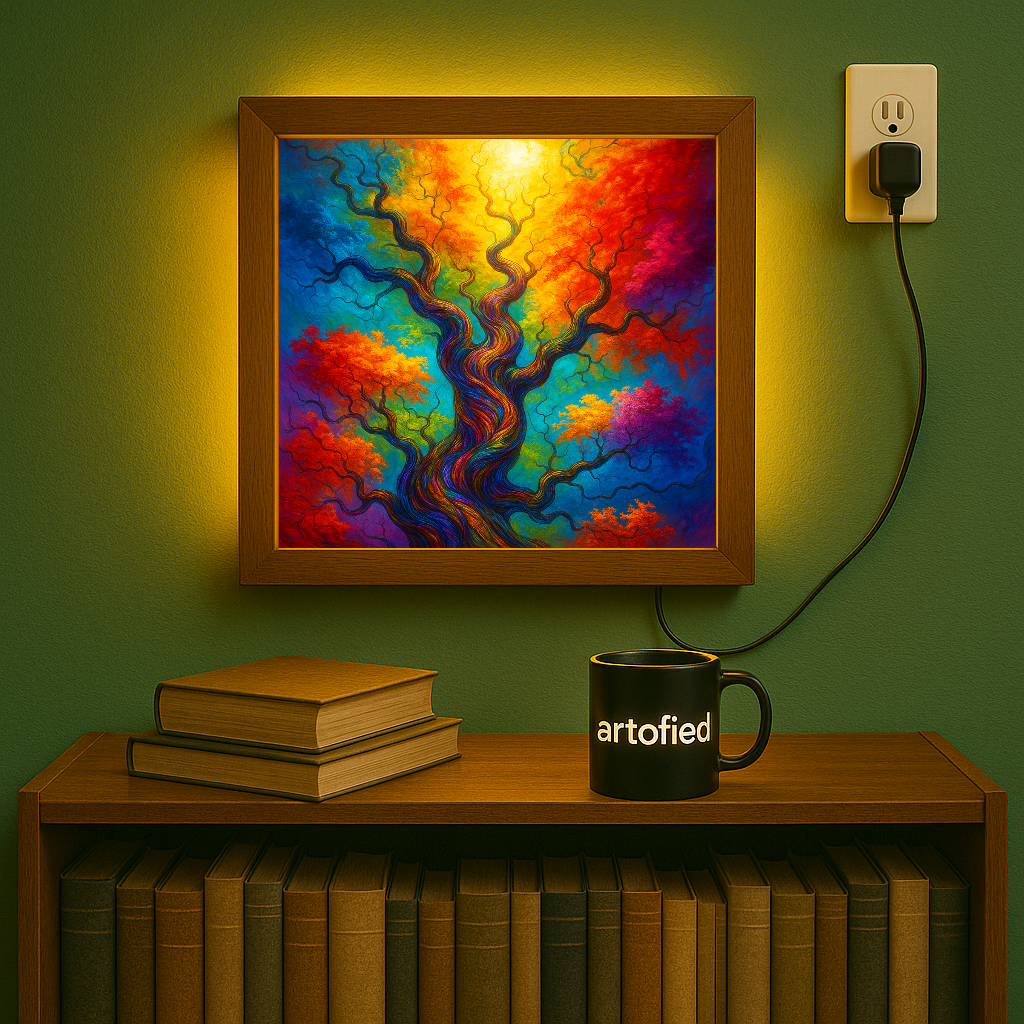 Eternal Circuit – Futuristic Calm for Modern Walls – Photo Frame Wall Lamp