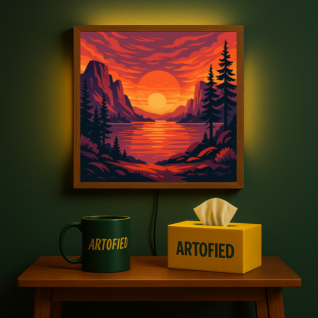 Cosmic Arches – A Gateway for Quiet Thought – Acrylic Glowing Frame