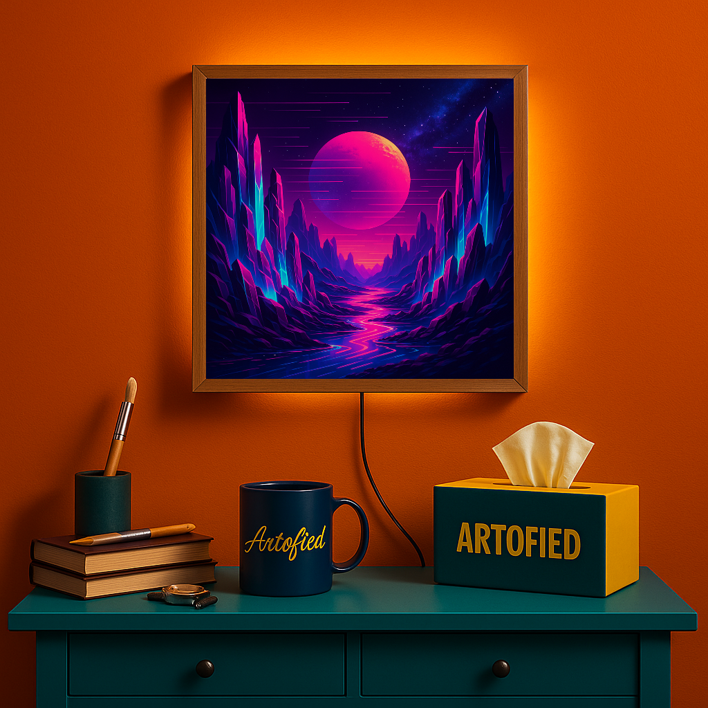 Glowing Tides – The Rhythm of a Resting Mind – Photo Frame Wall Lamp