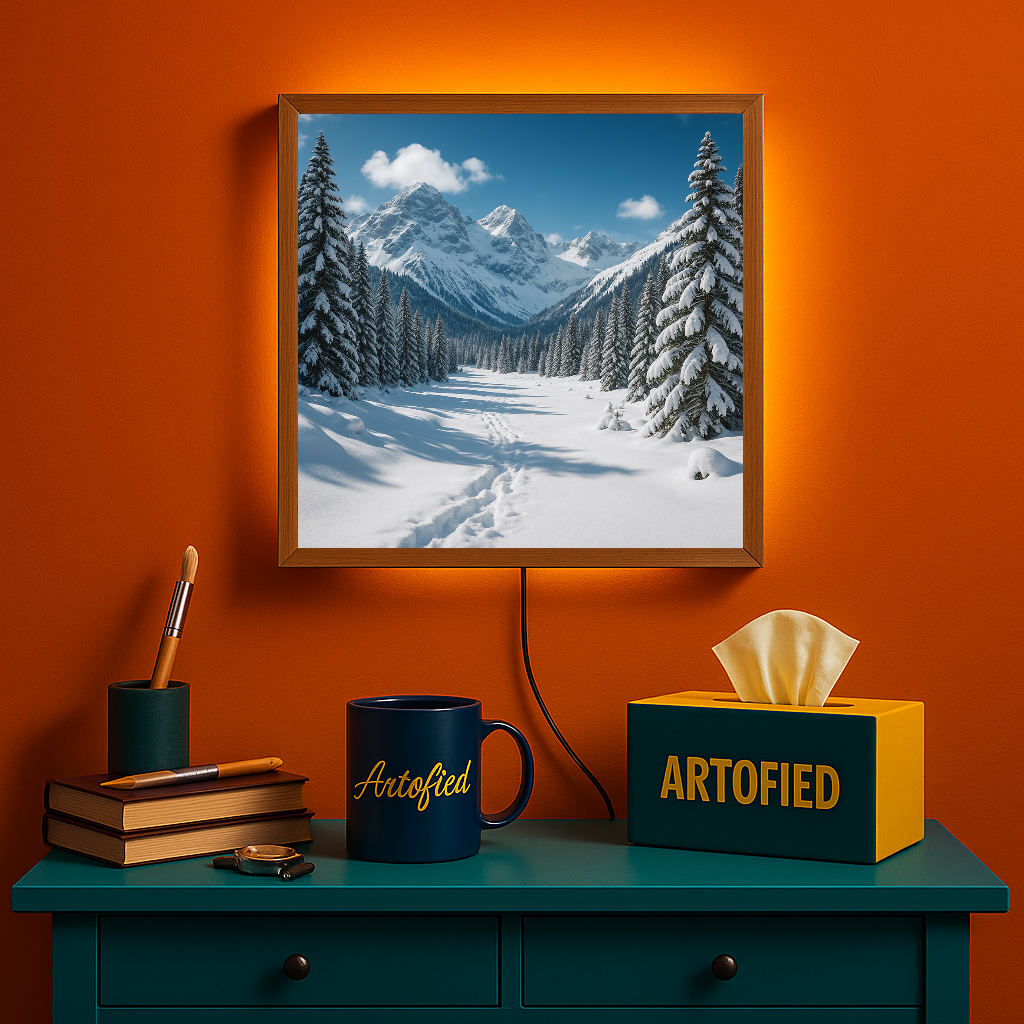 Twilight Fields – A Pause Between Day and Night – Acrylic Glowing Frame