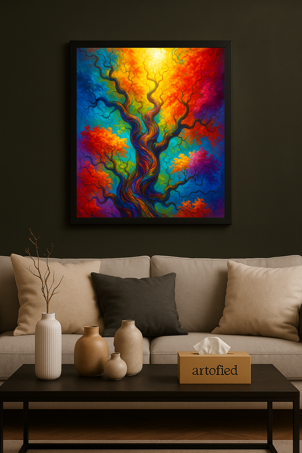 Eternal Circuit – Futuristic Calm for Modern Walls – Framed Metal Wall Art