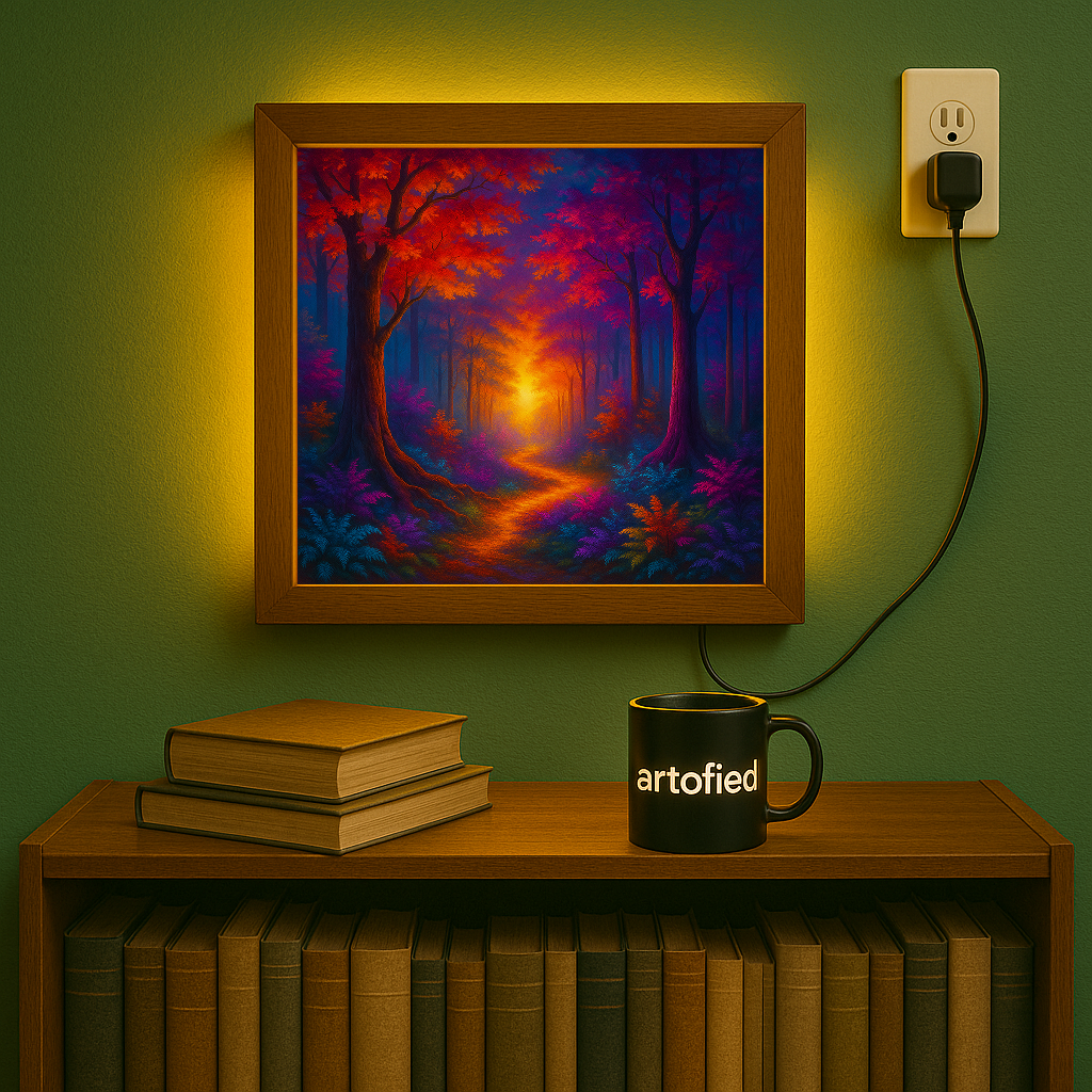 Midnight Mosaic – Fragments of Light in Stillness – Photo Frame Wall Lamp