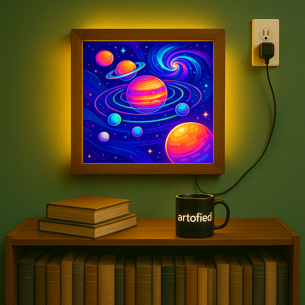 Aurora Veins – Light Flowing Through Space – Photo Frame Wall Lamp