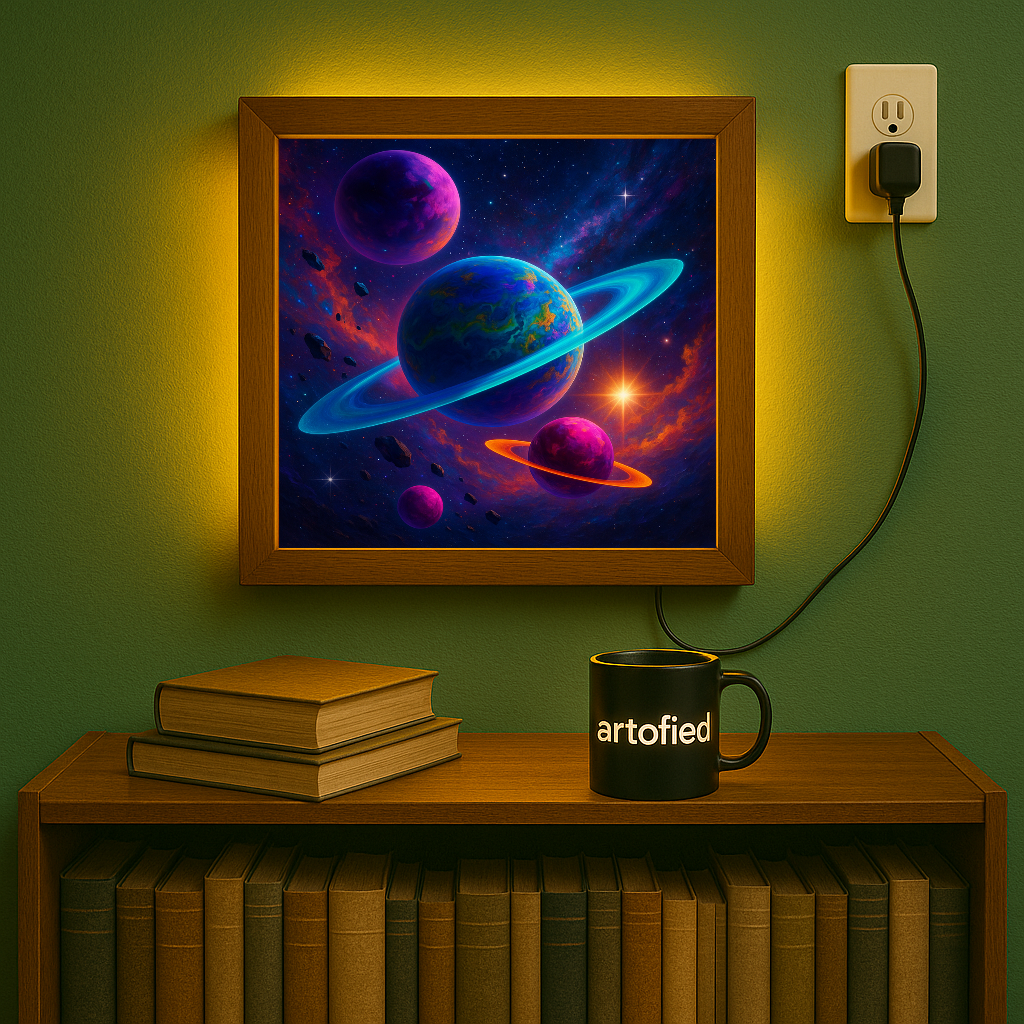 Prism Cascade – Layers of Soft Light – Photo Frame Wall Lamp
