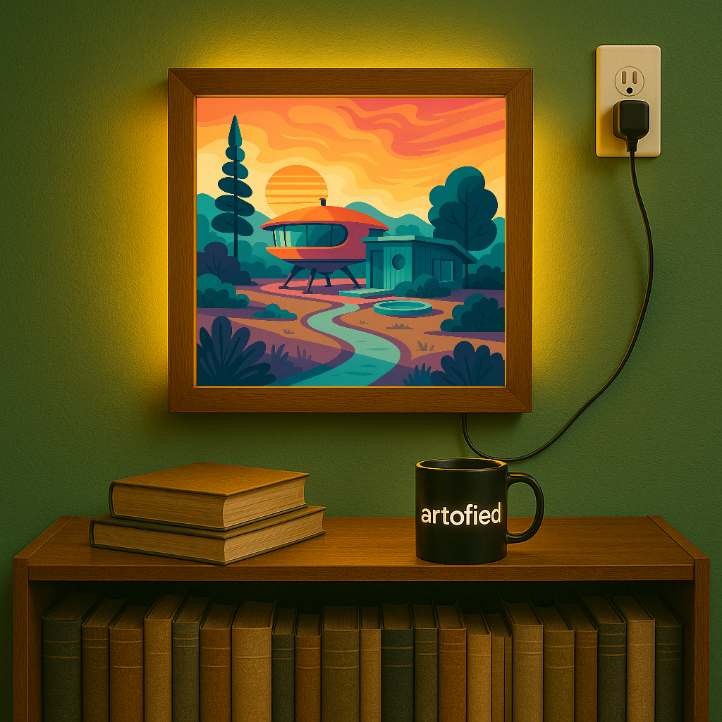 Noir Eclipse – Minimal Glow, Maximum Presence – Photo Frame Wall Lamp