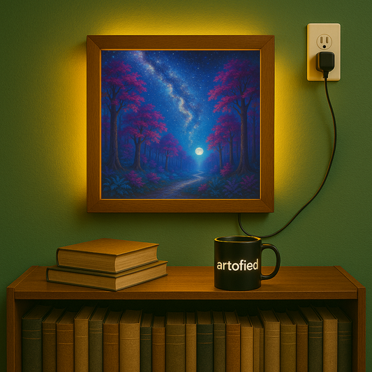 Gravity Lines – A Structured, Soothing Centerpiece – Acrylic Glowing Frame