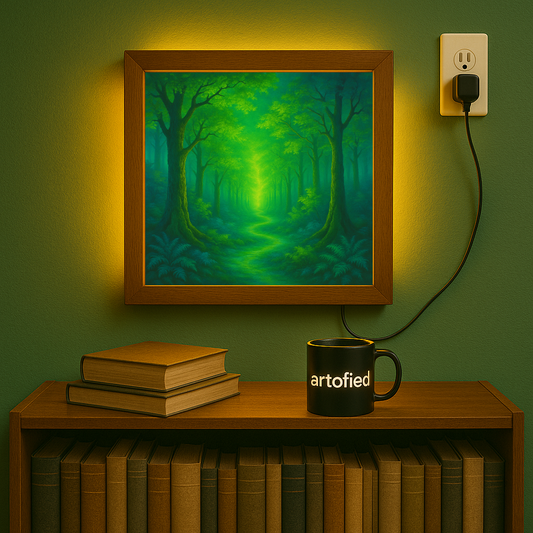 Echoes of Neon – Soft Lines, Long Afterglow – Photo Frame Wall Lamp