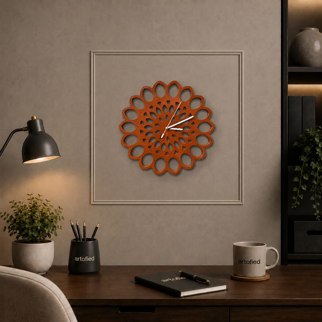 Blossom Openwork – Wooden Wall Clock