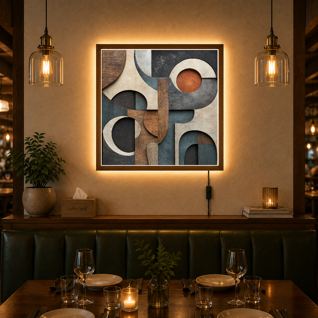 Geometric Relief Wall Lamp – LED Wall Art