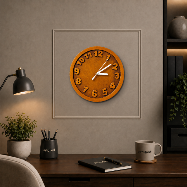 Honey Numbers Classic – Wooden Wall Clock