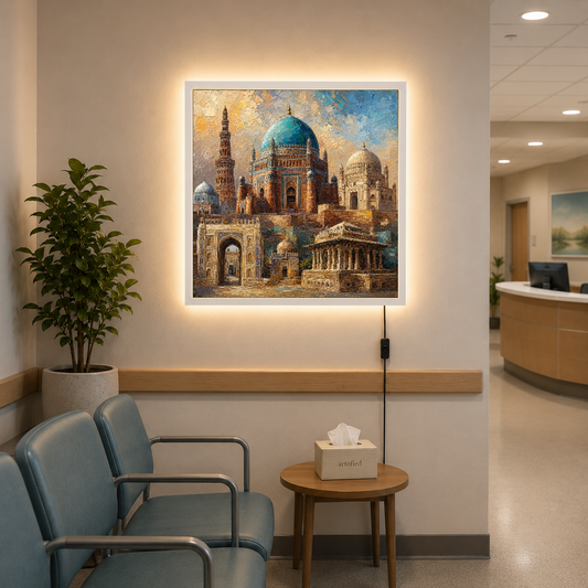 Imperial Palaces of the East – Where heritage glows with timeless grandeur – Photo Frame Wall Lamp - Artofied