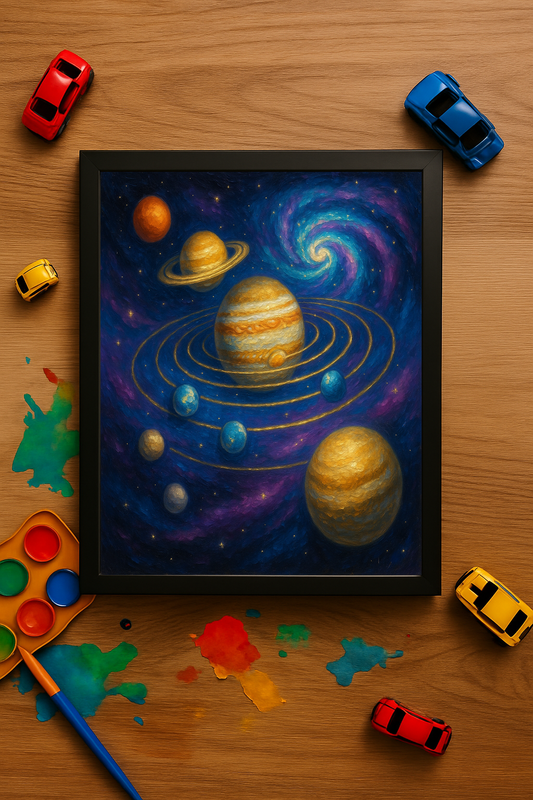 Orbits of a Distant Sun – Framed Metal Poster