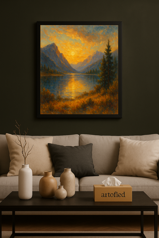 Whispers of Dusk – A Gentle Wall Companion – Framed Metal Wall Art