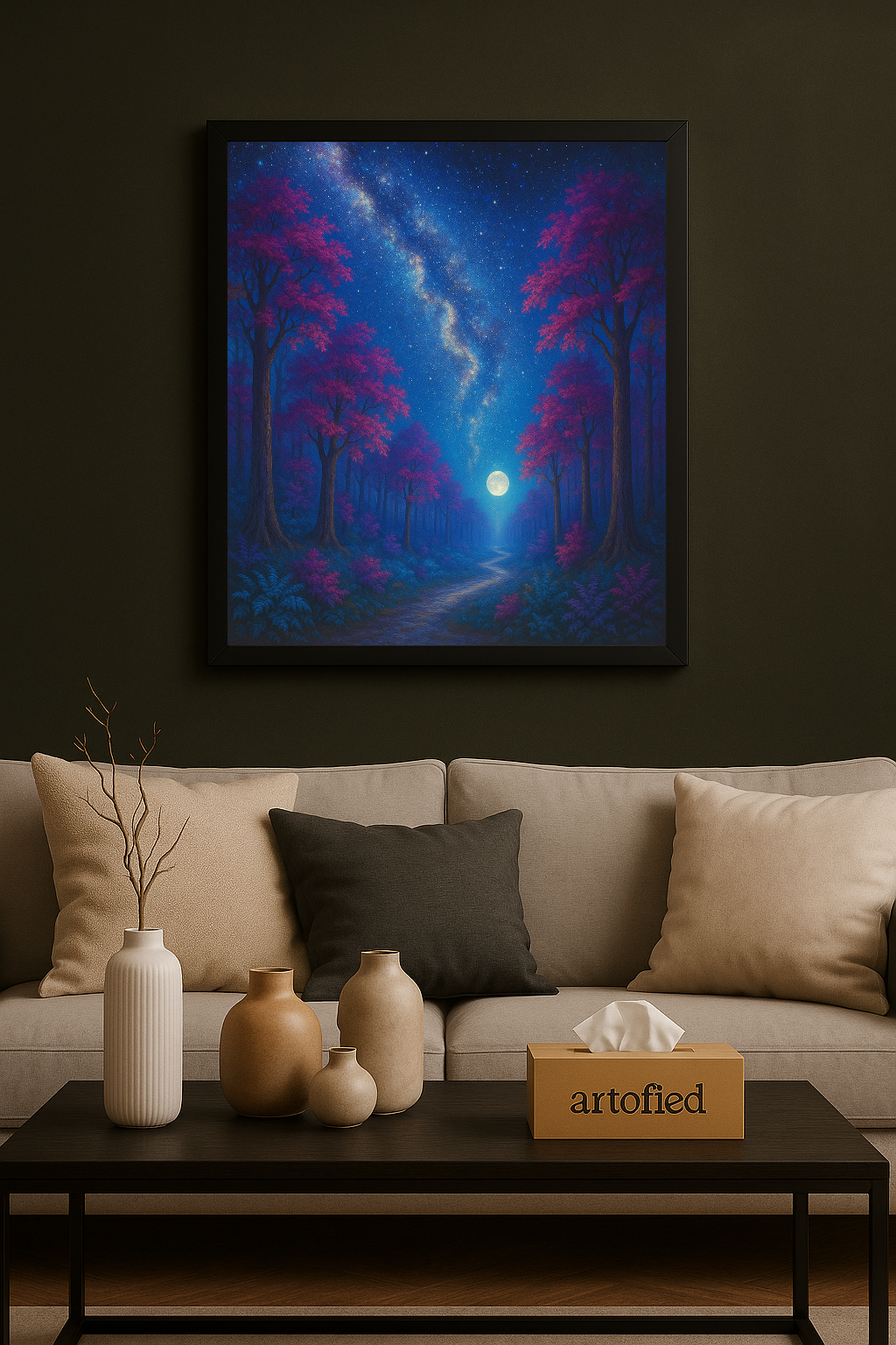 Gravity Lines – A Structured, Soothing Centerpiece – Framed Metal Wall Art