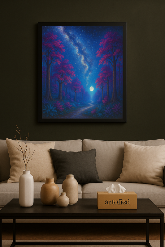 Gravity Lines – A Structured, Soothing Centerpiece – Framed Metal Wall Art