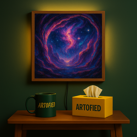 Dawn Circuit – First Light in a Digital Dream – Photo Frame Wall Lamp