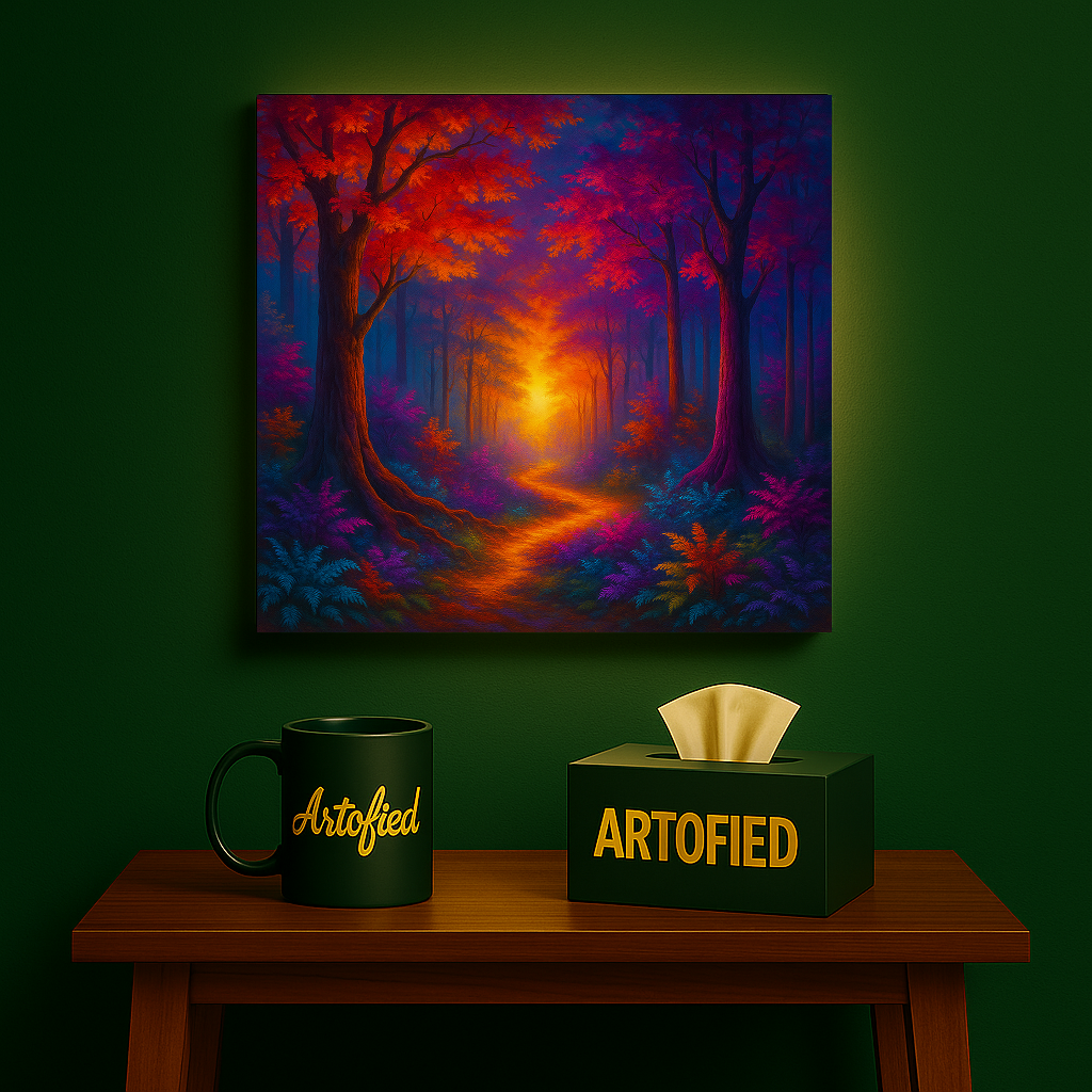 Midnight Mosaic – Fragments of Light in Stillness – Premium Metal Poster