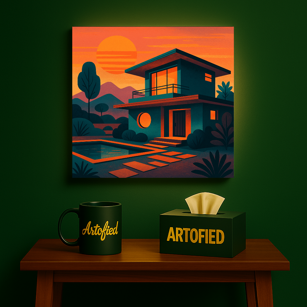 Mirrored Aurora – Light Folding Into Itself – Premium Metal Poster