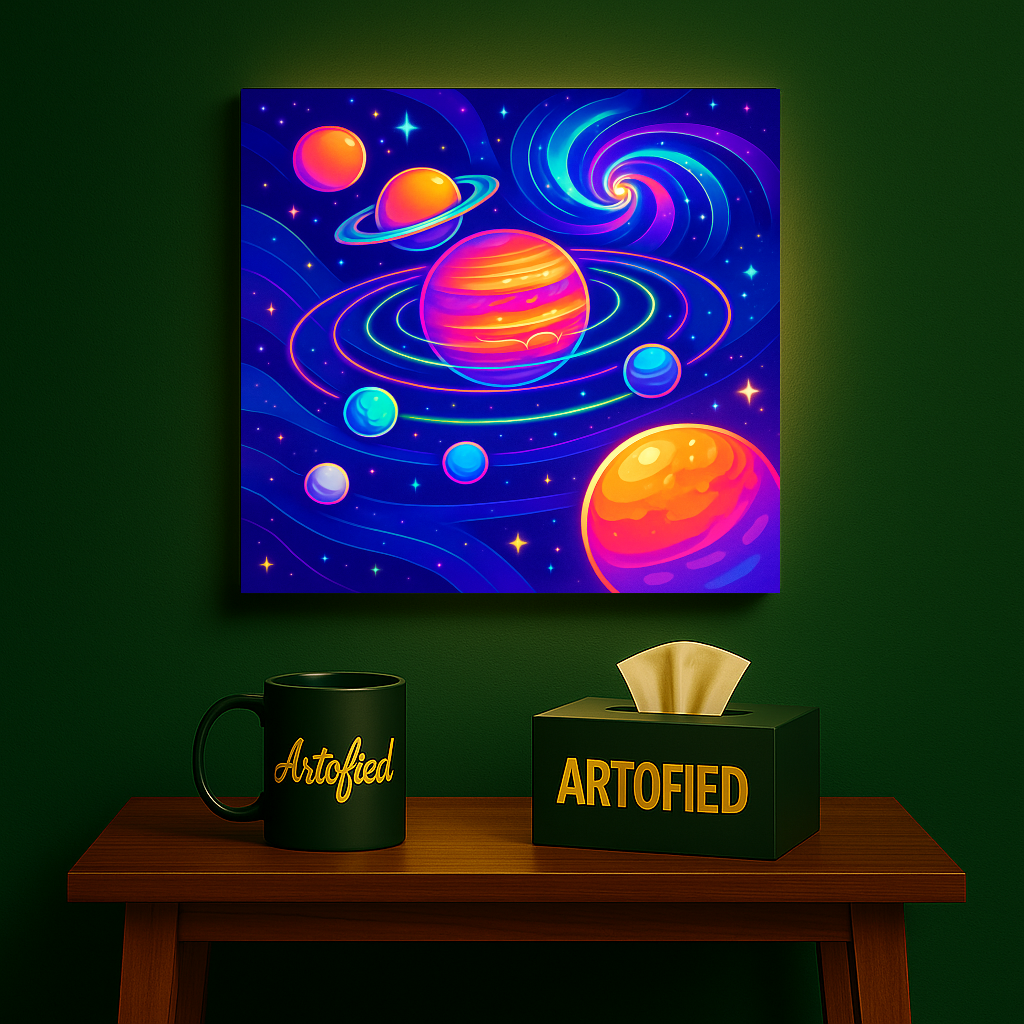 Aurora Veins – Light Flowing Through Space – Premium Metal Poster