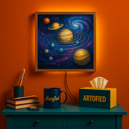 Gilded Orbit – Acrylic LED Wall Art