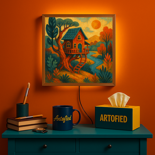 Cottage Glow – Acrylic LED Glowing Frame Wall Art