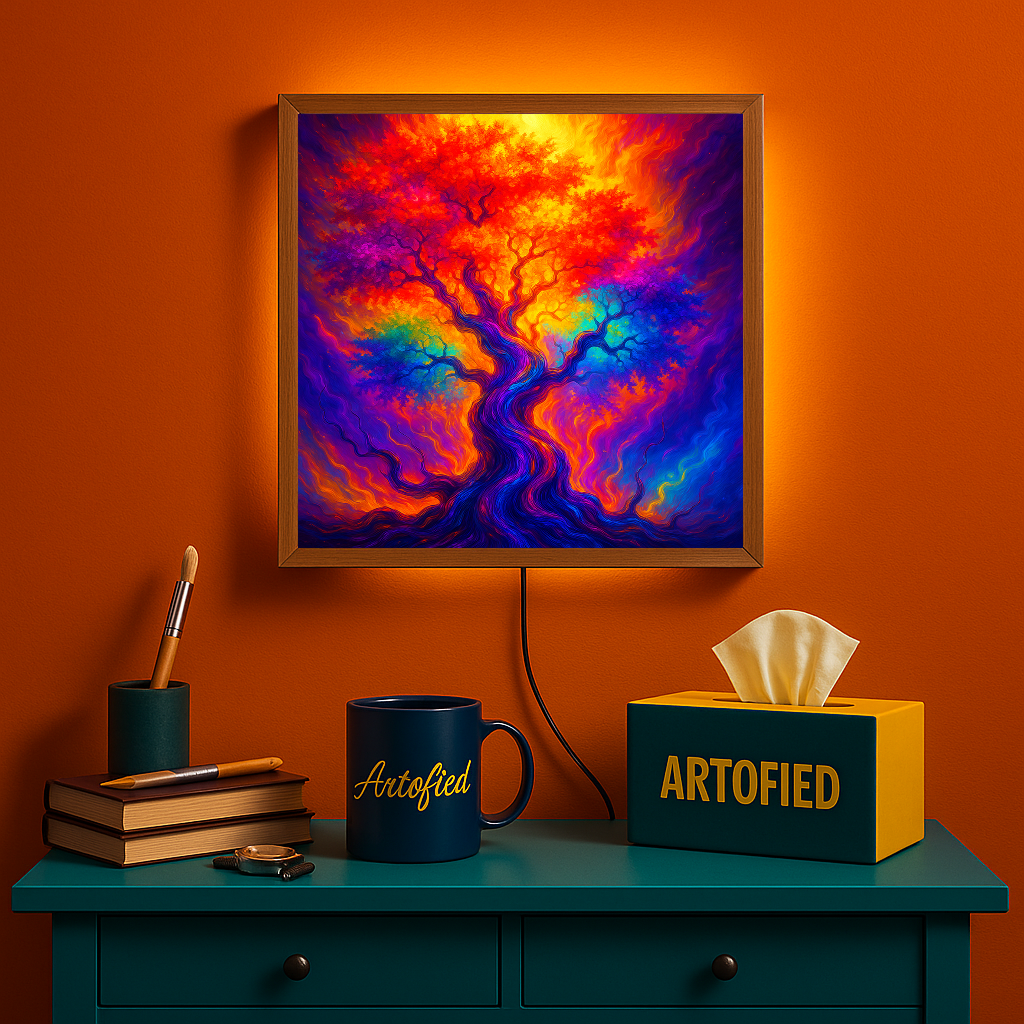 Midnight Grid – Order Inside the Chaos – Photo Frame Wall Lamp