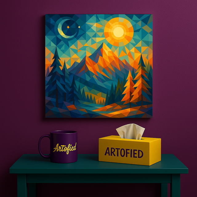 Radiant Rift – A Gentle Tear in the Dark – Premium Metal Poster