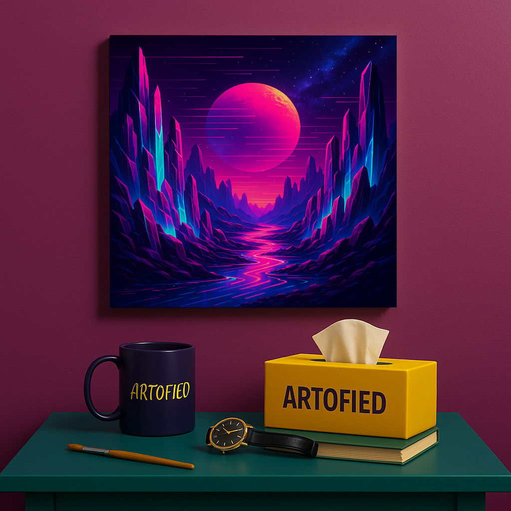 Glowing Tides – The Rhythm of a Resting Mind – Premium Metal Poster