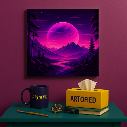 Violet Eclipse — A Window Into the Unusual Calm – Premium Metal Poster