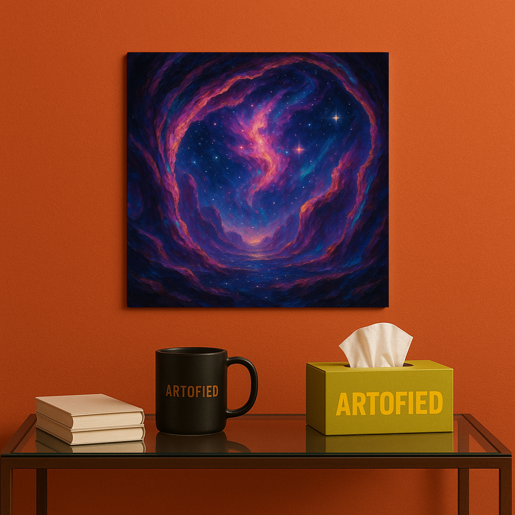 Dawn Circuit – First Light in a Digital Dream – Premium Metal Poster