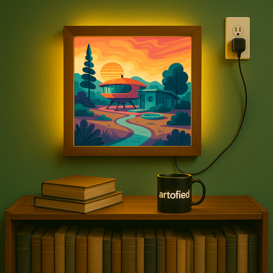 Dome Cottage Dusk – Whimsical LED Wall Lamp Art