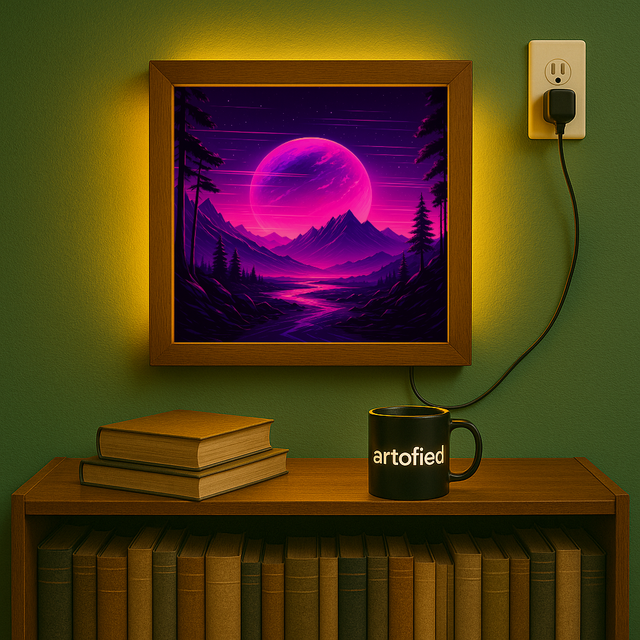 Violet Eclipse — A Window Into the Unusual Calm – Photo Frame Wall Lamp