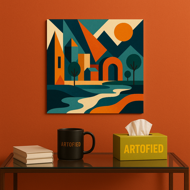 Celestial Shoreline – Where Night Meets Water – Premium Metal Poster