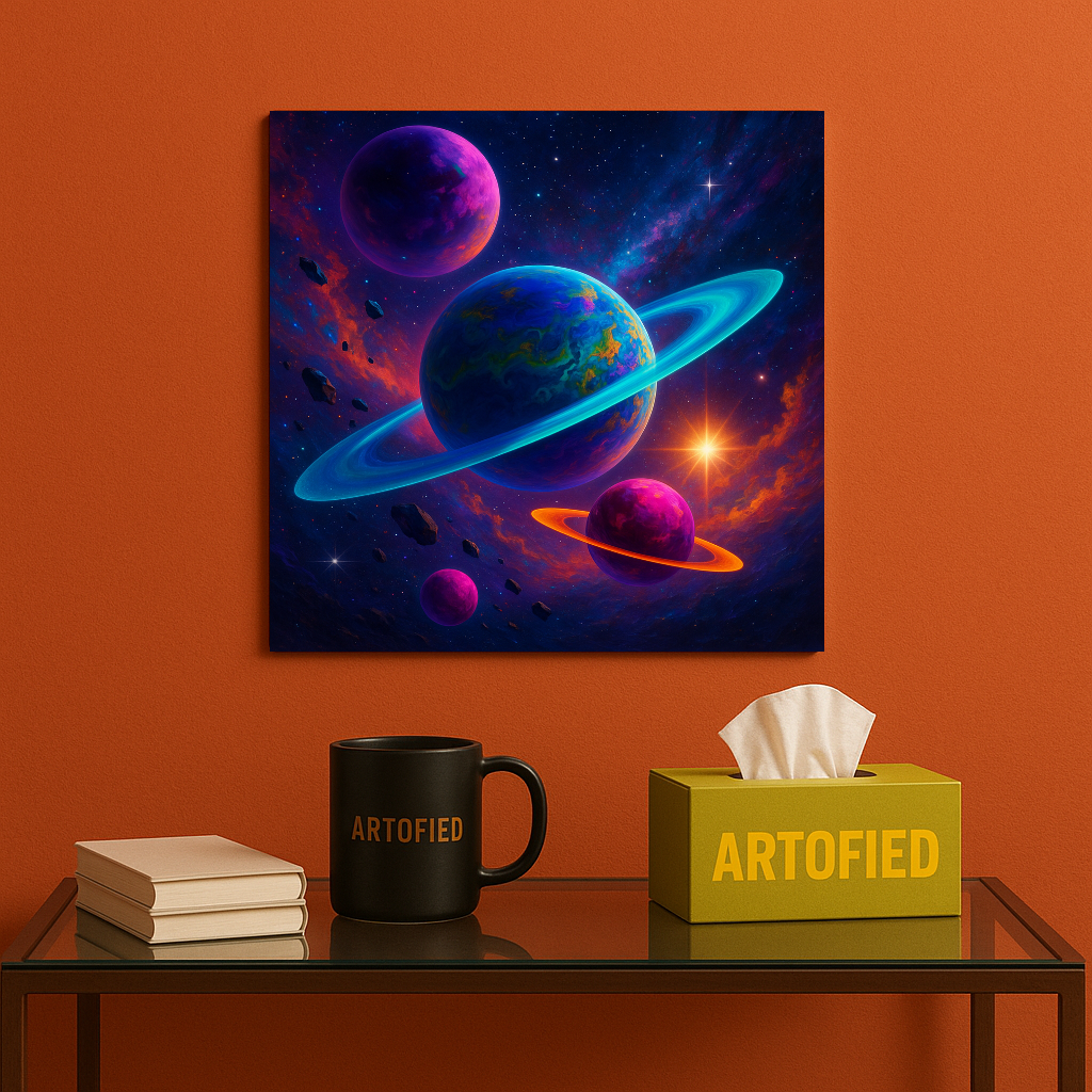 Prism Cascade – Layers of Soft Light – Premium Metal Poster