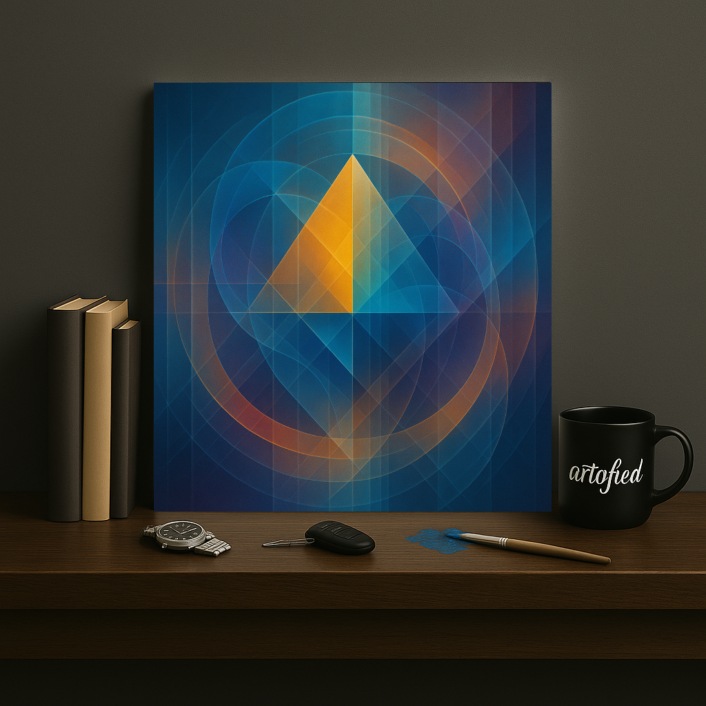 Horizon Pulse – A Gentle Beat of Color – Premium Metal Poster
