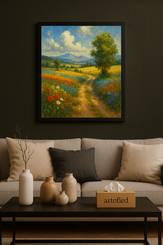 Golden Axis – A Centerpiece for Focused Spaces – Framed Metal Wall Art