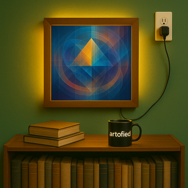 Glowing Triangle Rings – Geometric LED Wall Lamp Art