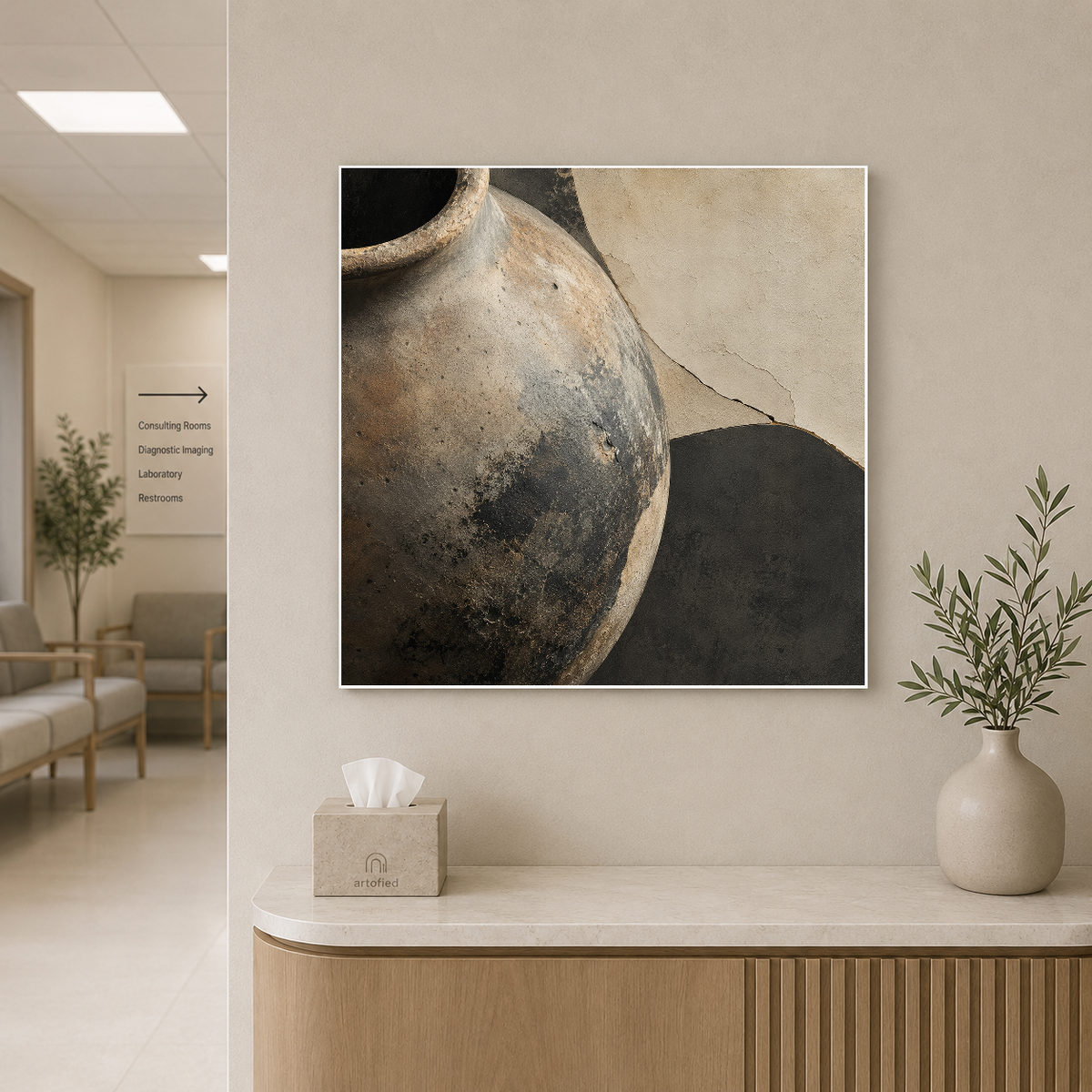 Weathered Vessel in Stillness – Patina speaks louder than perfection – Premium Metal Poster - Artofied